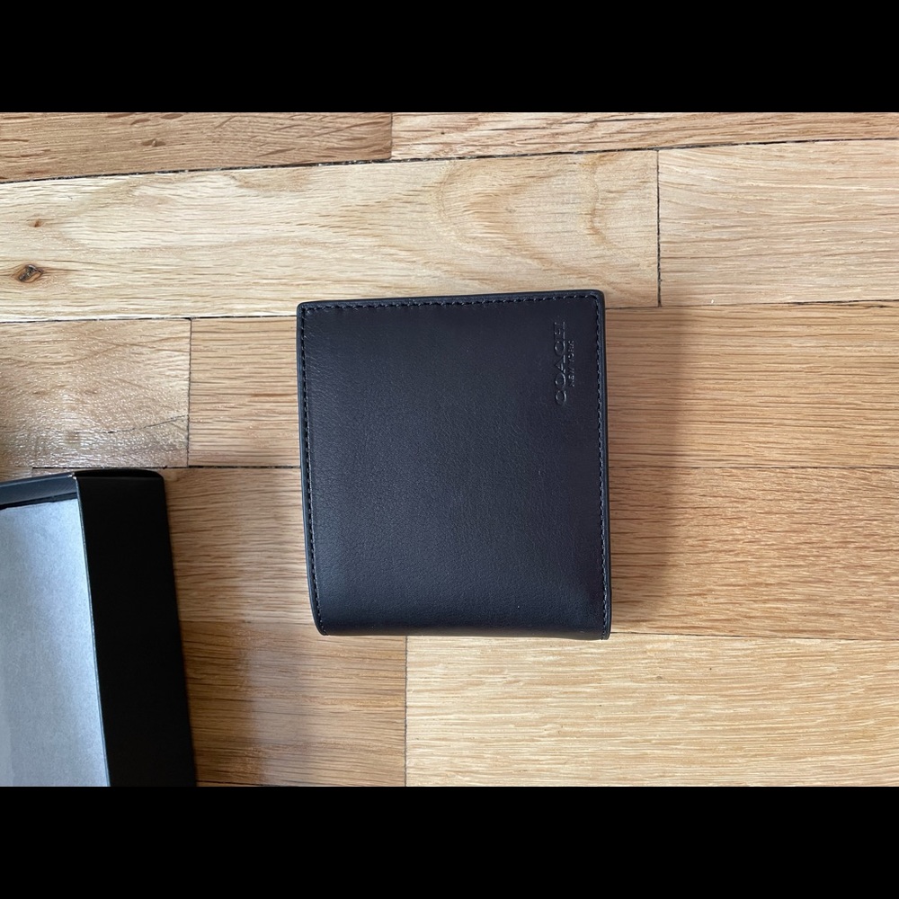 Coach Black Leather Wallet new
